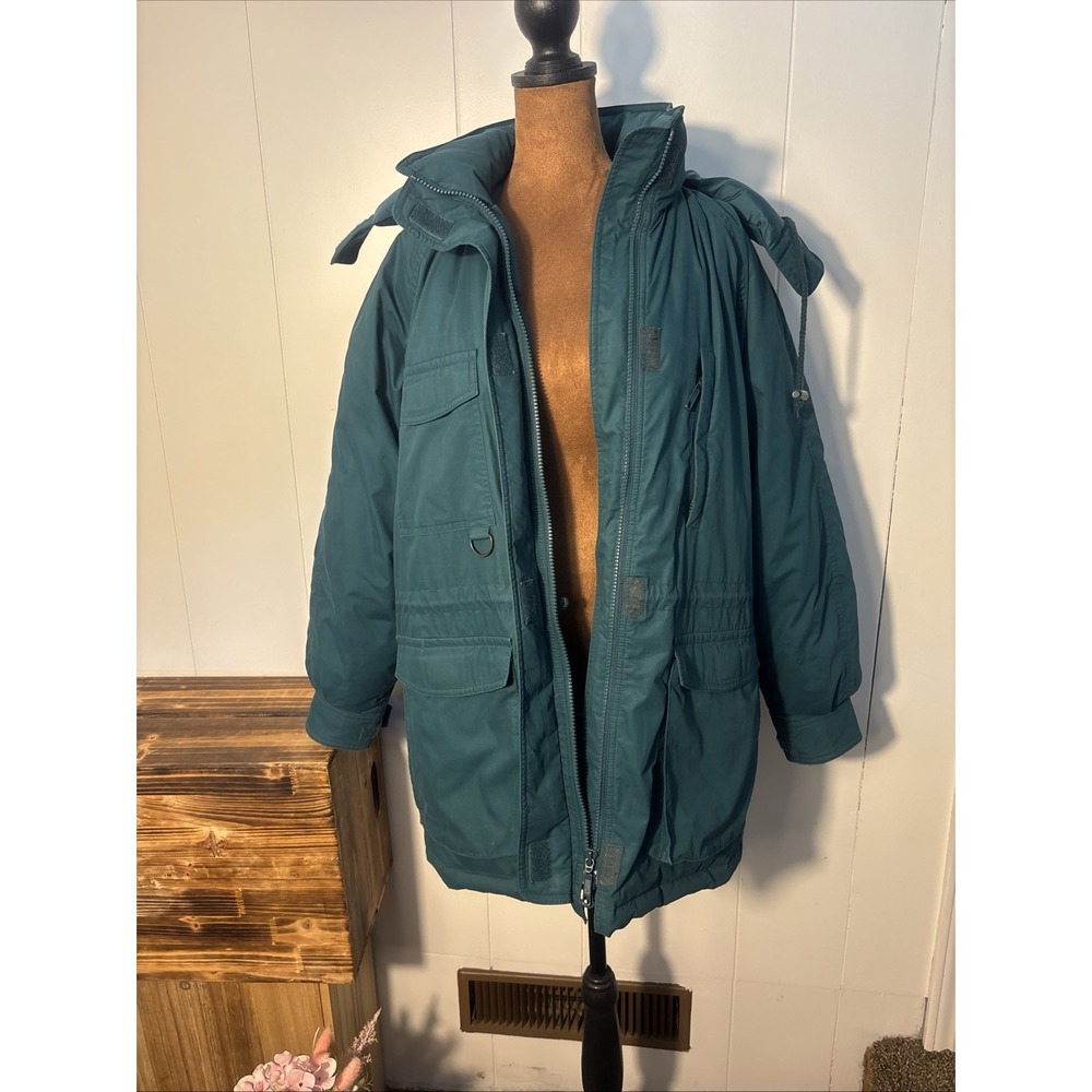 90s Vtg Eddie Bauer Small Pettie Goose Down Coat Teal Green Winter,Ski Jacket